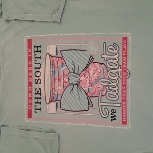 Vintage Comfort Colors 'Sassyfrass Tees Tailgating' tshirt Size Large